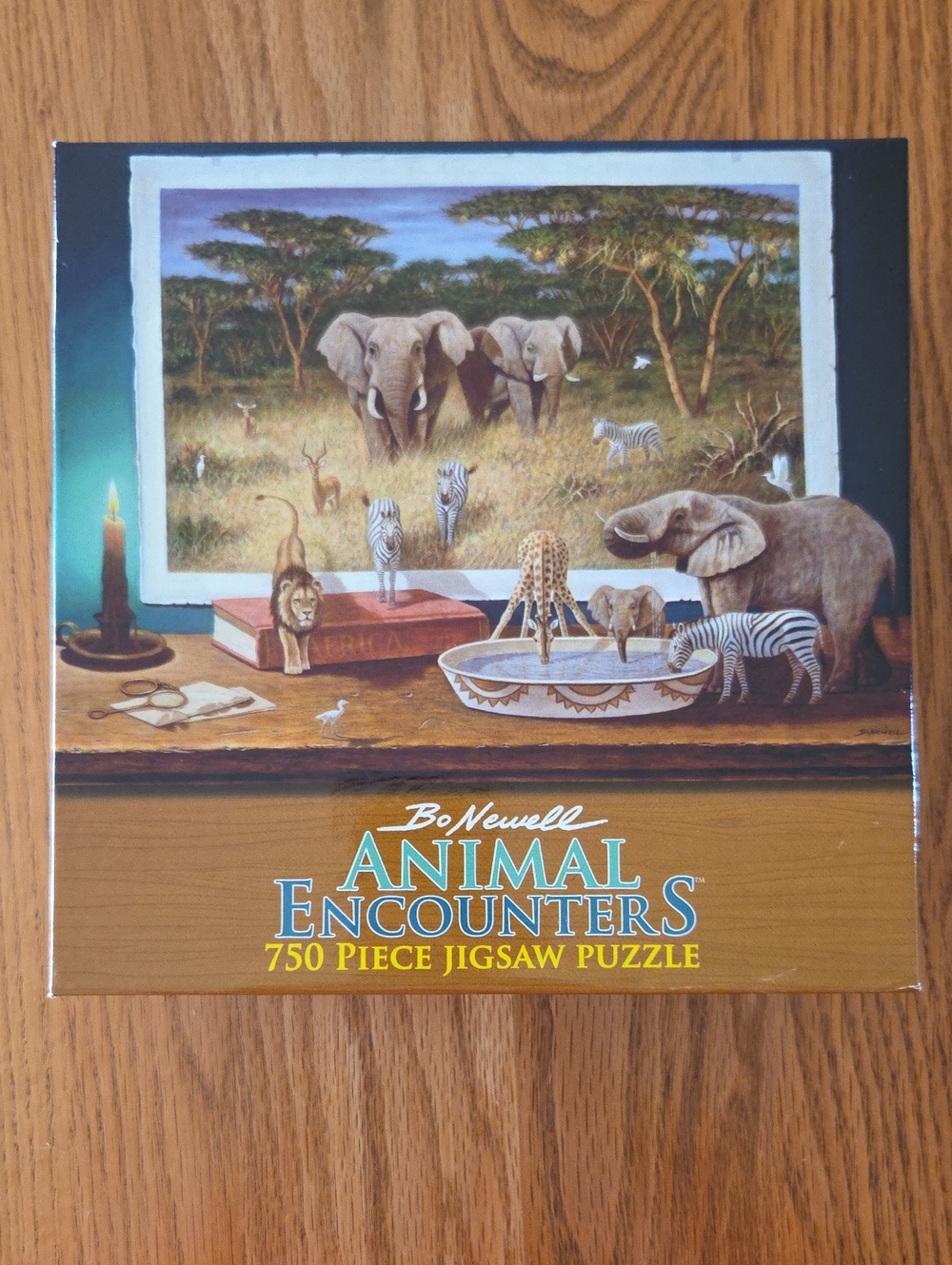 Bo Newell Animal Encounters 750 Piece Jigsaw Puzzle - Wildlife Illustration